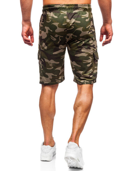 Bolf Herren Kurze Sporthose Cargoshorts Camo Grün  JX875