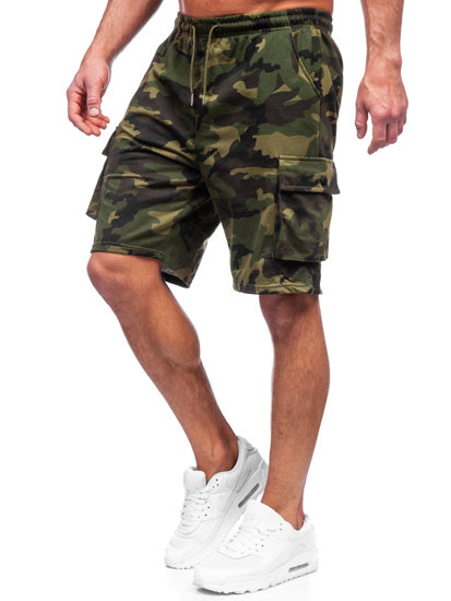 Bolf Herren Kurze Sporthose Cargoshorts Camo Khaki  8K282