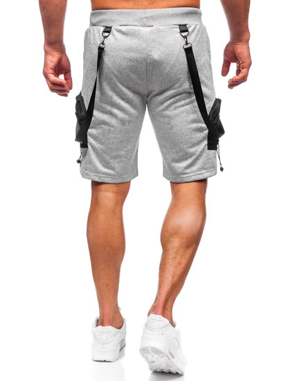 Bolf Herren Kurze Sporthose Cargoshorts Grau  HS7179