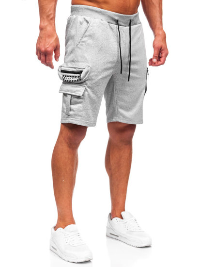 Bolf Herren Kurze Sporthose Cargoshorts Grau  HS7180