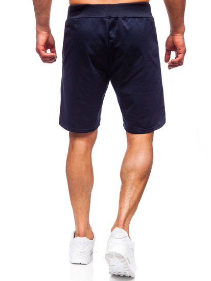 Bolf Herren Kurze Sporthose Dunkalblau  K10003