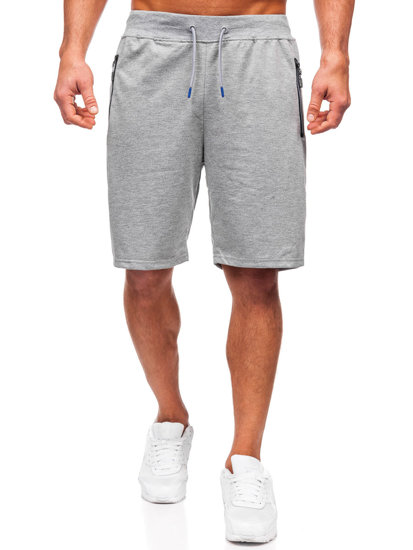 Bolf Herren Kurze Sporthose Grau  8K292