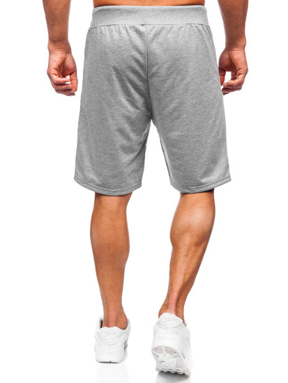 Bolf Herren Kurze Sporthose Grau  8K295