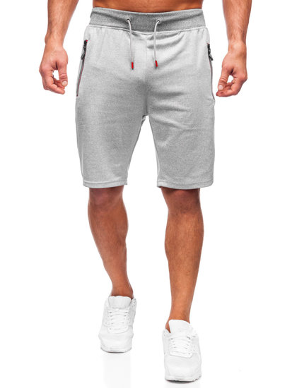 Bolf Herren Kurze Sporthose Grau  8K298