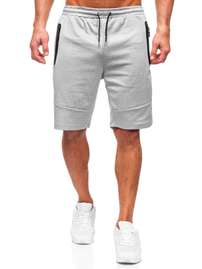 Bolf Herren Kurze Sporthose Grau  8K929