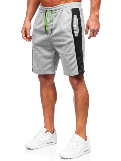 Bolf Herren Kurze Sporthose Grau  8K932