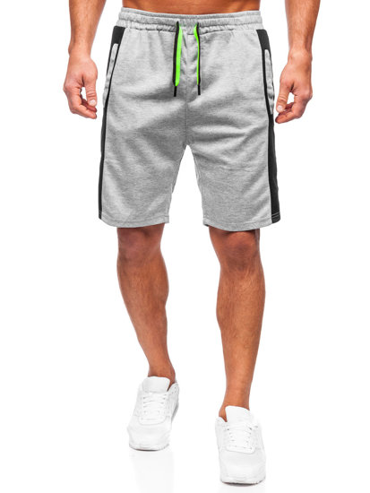 Bolf Herren Kurze Sporthose Grau  8K932