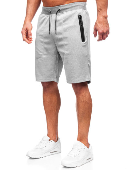 Bolf Herren Kurze Sporthose Grau  8K935