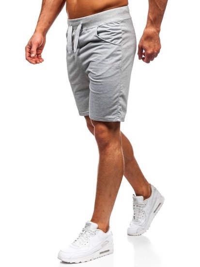 Bolf Herren Kurze Sporthose Grau  B1001