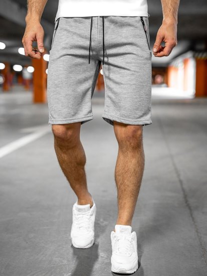 Bolf Herren Kurze Sporthose Grau  JX132