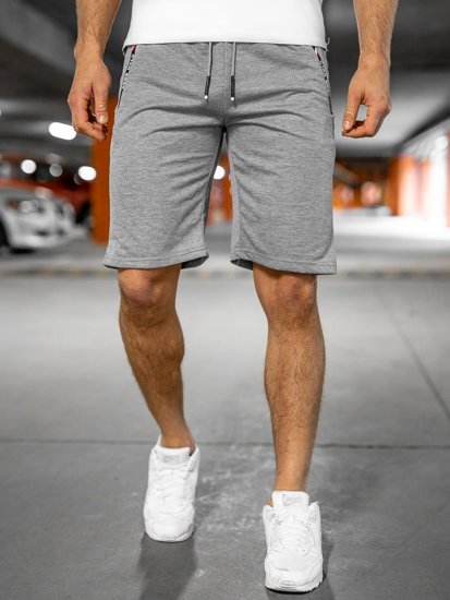 Bolf Herren Kurze Sporthose Grau  JX503