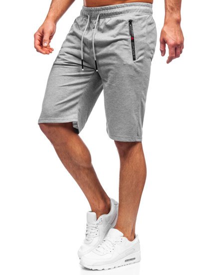 Bolf Herren Kurze Sporthose Grau  JX505