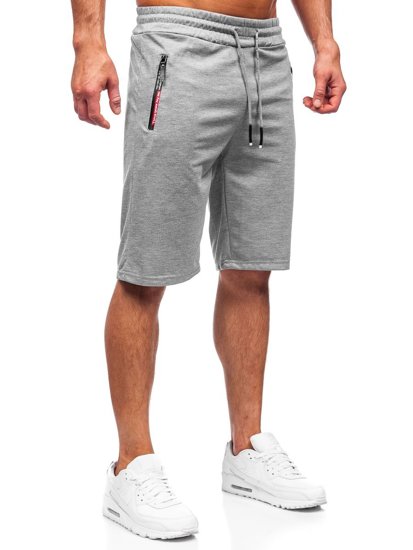 Bolf Herren Kurze Sporthose Grau  JX511