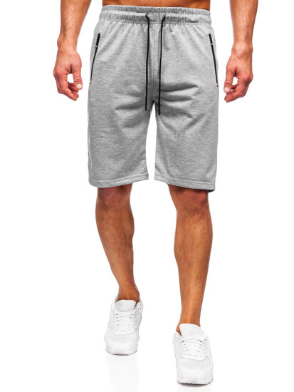 Bolf Herren Kurze Sporthose Grau  JX802