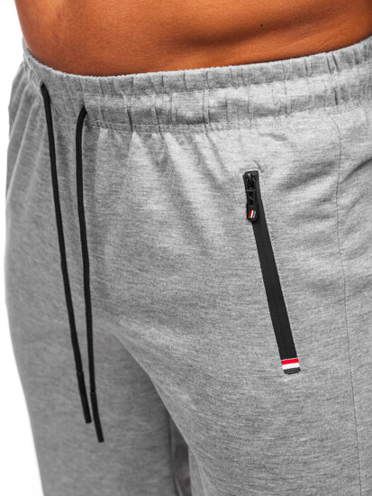 Bolf Herren Kurze Sporthose Grau  JX802