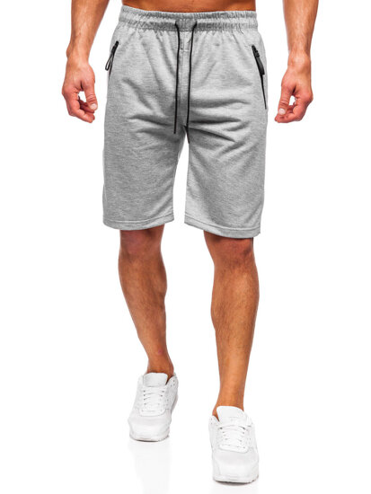 Bolf Herren Kurze Sporthose Grau  JX806