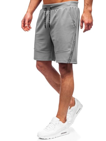 Bolf Herren Kurze Sporthose Grau  KS2601