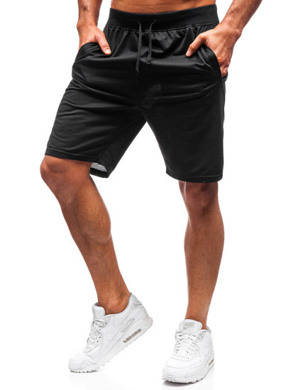 Bolf Herren Kurze Sporthose Schwarz  DK01