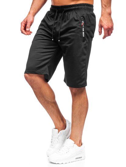 Bolf Herren Kurze Sporthose Schwarz  JX503