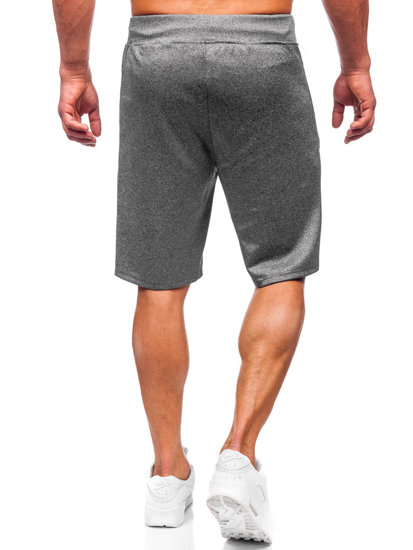 Bolf Herren Kurze Sporthose Schwarzgrau  8K288