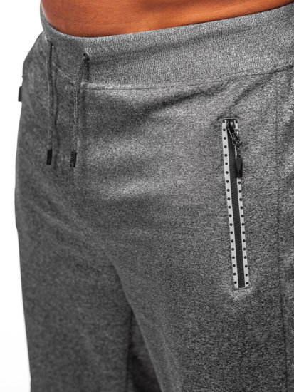 Bolf Herren Kurze Sporthose Schwarzgrau  8K297