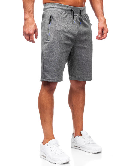 Bolf Herren Kurze Sporthose Schwarzgrau  8K298