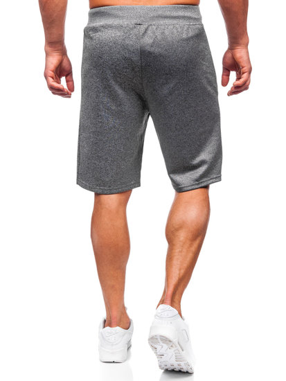 Bolf Herren Kurze Sporthose Schwarzgrau  8K298