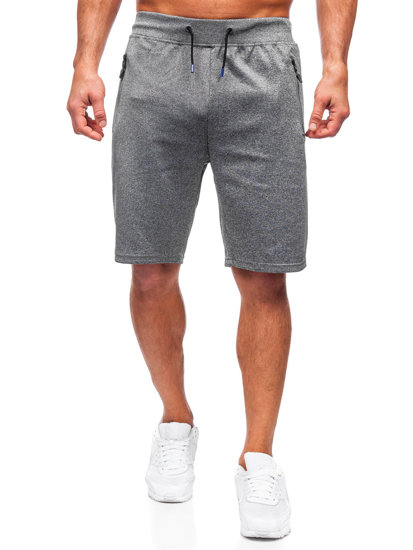 Bolf Herren Kurze Sporthose Schwarzgrau  8K298