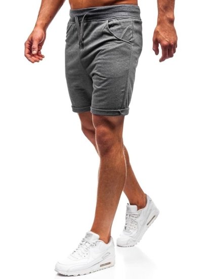 Bolf Herren Kurze Sporthose Schwarzgrau  B1001