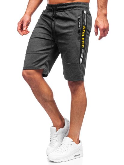 Bolf Herren Kurze Sporthose Schwarzgrau  JX211