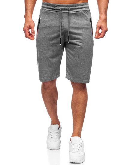 Bolf Herren Kurze Sporthose Schwarzgrau  JX511