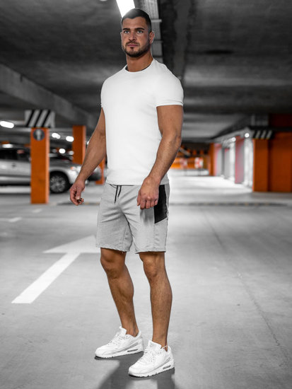 Bolf Herren Kurze Sporthose Shorts Grau  68026