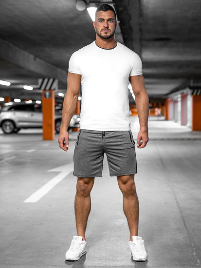 Bolf Herren Kurze Sporthose Shorts Schwarzgrau  68005