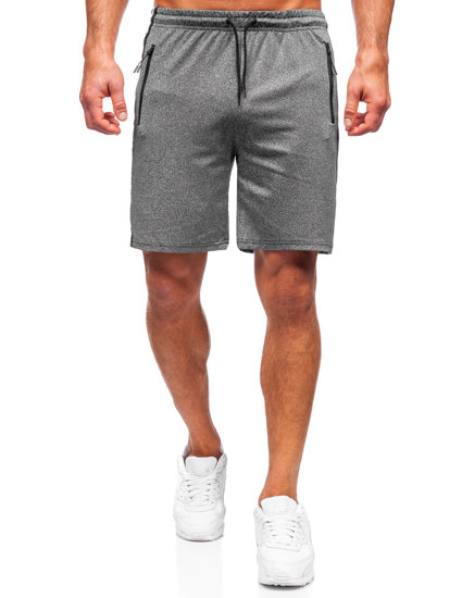 Bolf Herren Kurze Sporthose Shorts Schwarzgrau  68005