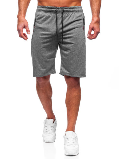 Bolf Herren Kurze Sporthose Shorts Schwarzgrau  JX711