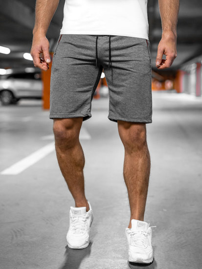 Bolf Herren Kurze Sporthose Shorts Schwarzgrau  JX711