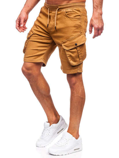 Bolf Herren Kurze Stoffhose Cargoshorts Camel  384K