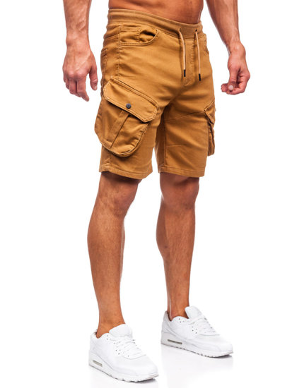 Bolf Herren Kurze Stoffhose Cargoshorts Camel  384K