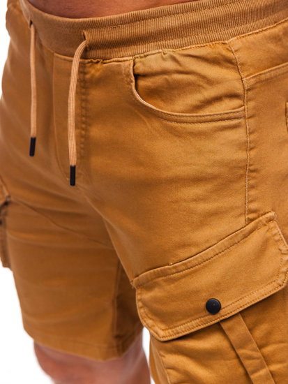 Bolf Herren Kurze Stoffhose Cargoshorts Camel  384K