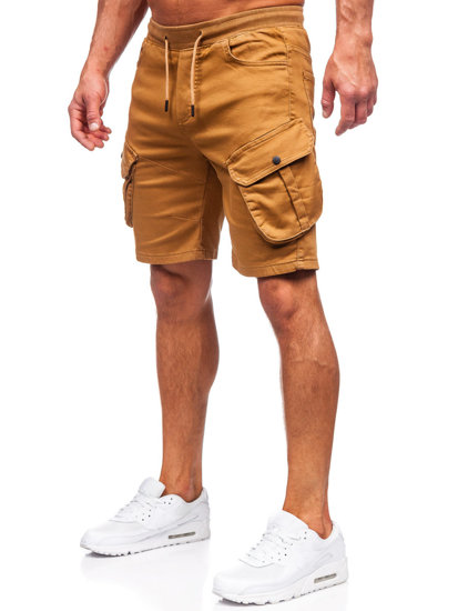 Bolf Herren Kurze Stoffhose Cargoshorts Camel  384K