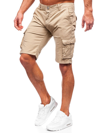 Bolf Herren Kurze Stoffhose Cargoshorts Camel  J707