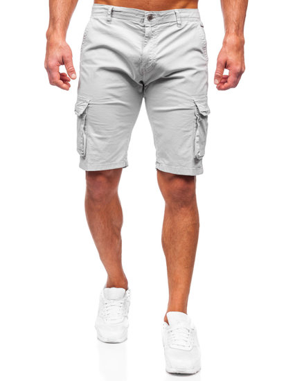 Bolf Herren Kurze Stoffhose Cargoshorts Grau J707