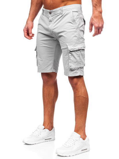 Bolf Herren Kurze Stoffhose Cargoshorts Grau J707