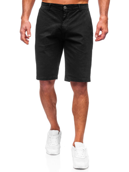 Bolf Herren Kurze Stoffhose Schwarz  JX7511