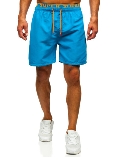 Bolf Herren Kurzehose Badeshorts Blau  HN122