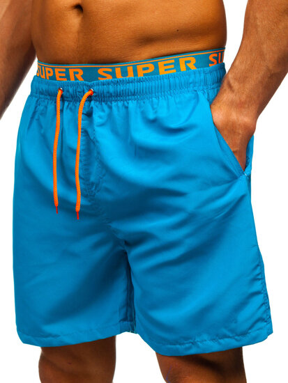 Bolf Herren Kurzehose Badeshorts Blau  HN122