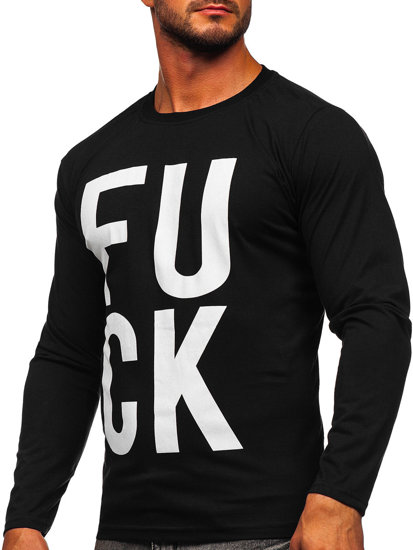 Bolf Herren Longsleeve mit Motiv Schwarz  146740