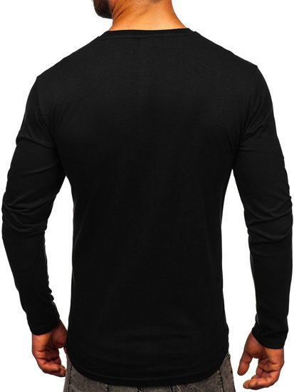 Bolf Herren Longsleeve mit Motiv Schwarz  146744