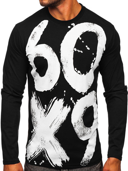 Bolf Herren Longsleeve mit Motiv Schwarz  146745