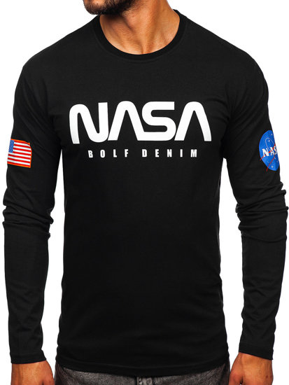 Bolf Herren Longsleeve mit Motiv Schwarz  146748